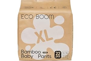ECO BOOM Training Pants for Toddler Potty, Hypoallergenic for Sensitive Skin, Size 5 Suitable for 27 to 38lb (XL - 22 Count)