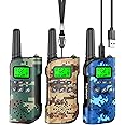 Inspireyes Walkie Talkies for Kids Rechargeable,Toys for Boys and Girls Ages 3-12, 3 Pack Long Range 2-Way Radios, Birthday Gifts,Christmas Stockings, Outdoor Play, Family Games, Hiking Camping Gear
