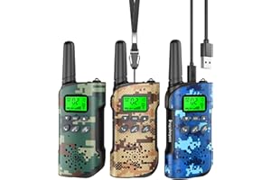 Inspireyes Walkie Talkies for Kids Rechargeable,Toys for Boys and Girls Ages 3-12, 3 Pack Long Range 2-Way Radios, Birthday Gifts,Christmas Stockings, Outdoor Play, Family Games, Hiking Camping Gear