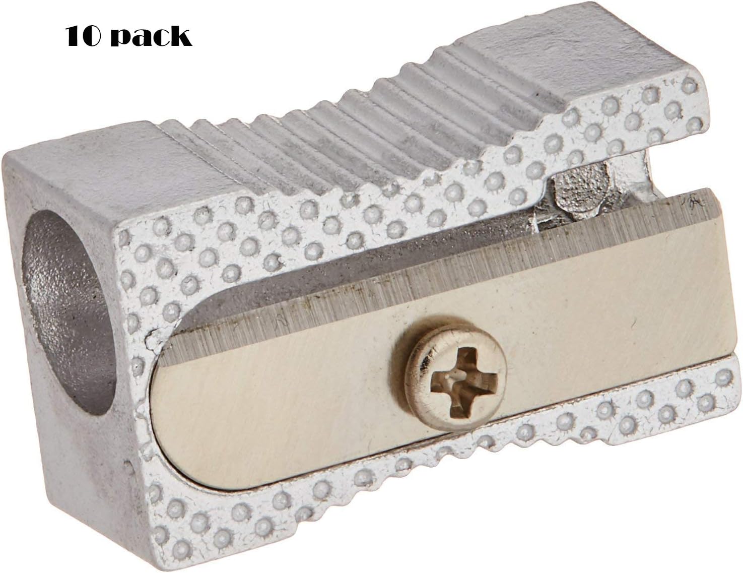 10 PACK Portable Metal Pencil Sharpener, Aluminum