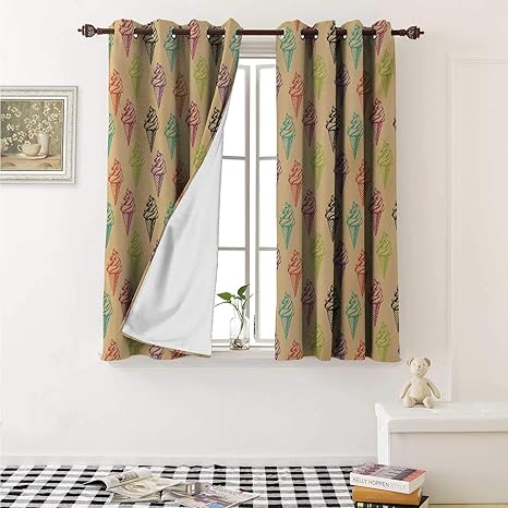 Amazon Com Flyerer Ice Cream Customized Curtains Modern And