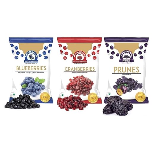 WONDERLAND FOODS (DEVICE) Dried Fruits Berries Set Combo Pack (Blueberry 150 g +