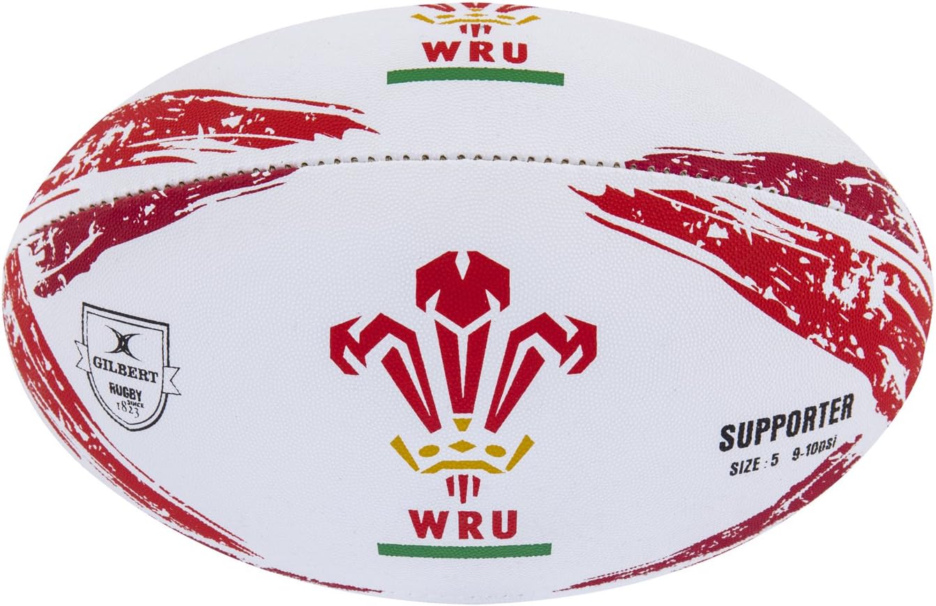 Gilbert Unisex's Wales Supporter Ball, MultiColour, Size 4 Amazon.co