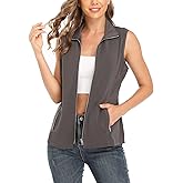 MISS MOLY Women's Lightweight Vest Casual Zip Up Utility Vest Hiking Golf Sleeveless Jackets with Pockets