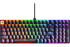 Glorious GMMK 2 Gaming Mechanical Keyboard - Hotswap Cherry Mx Style Linear Switches- Full Size Wired Keyword- Double Shot Keycaps, RGB - PC Setup Accessories - 96%, Black