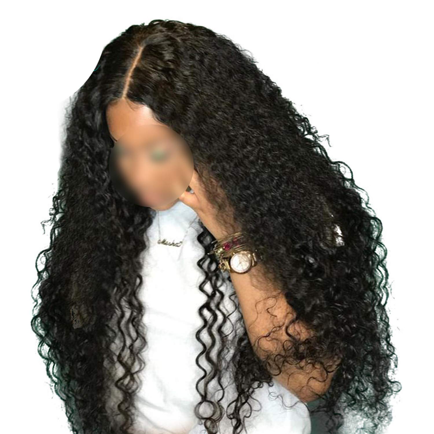 Amazon Com Deep Curly Lace Front Human Hair Wigs Women Pre
