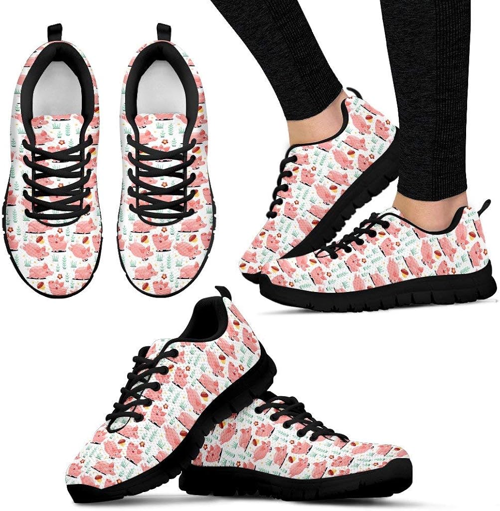 Amazon Com Barn Smile Cute Pig Running Sneaker Lightweight Go