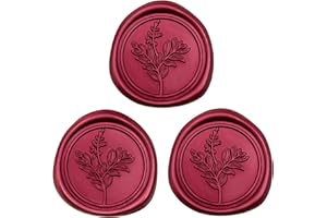 Uwilowe 60 Pcs Burgundy Wax Seal Stickers, Wedding Invitation Accessories Envelope Stickers - Self Adhesive Envelope Seals, Peferct for Invitation, Gift Box Craft Wrapping, Christmas Cards Decoration