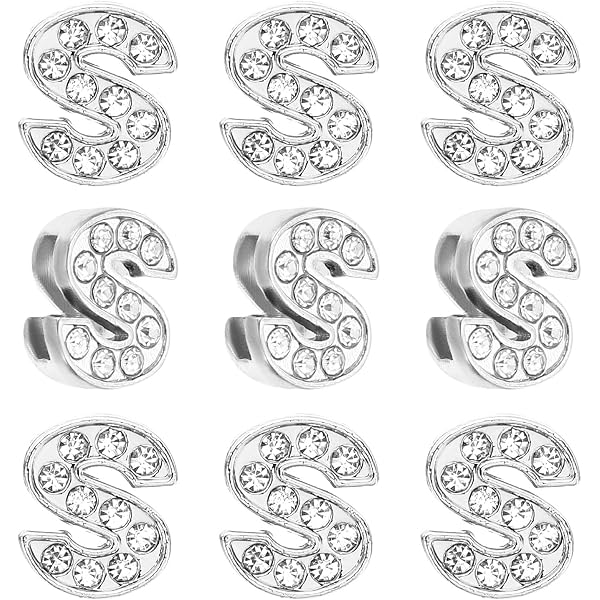 Rhinestone Letters PATIKIL 30pcs Rhinestone Letter Charms | Crystal ...