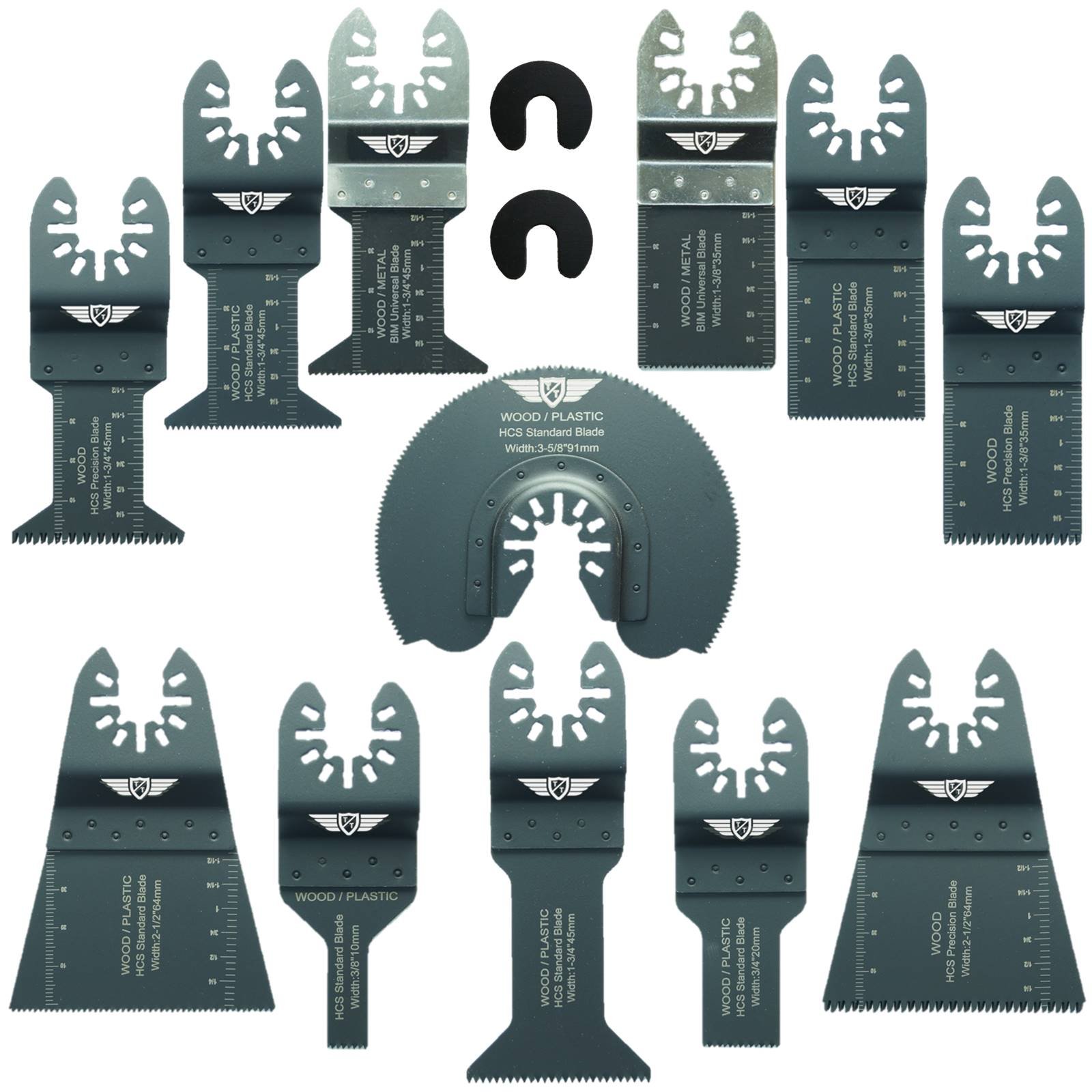 14 x TopsTools DRFAKD14 Fast Fit Mix Blade Kit Compatible with Dremel Multimax Multi-Max MM20, MM30, MM40 and MM45 Multitool Multi Tool Accessories