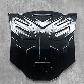 AUTOGEM Transforming Auto Robot 5 Inch Emblem &ndash; Black Finish, Universal Peel &amp; Stick Badge for Cars Trucks SUV