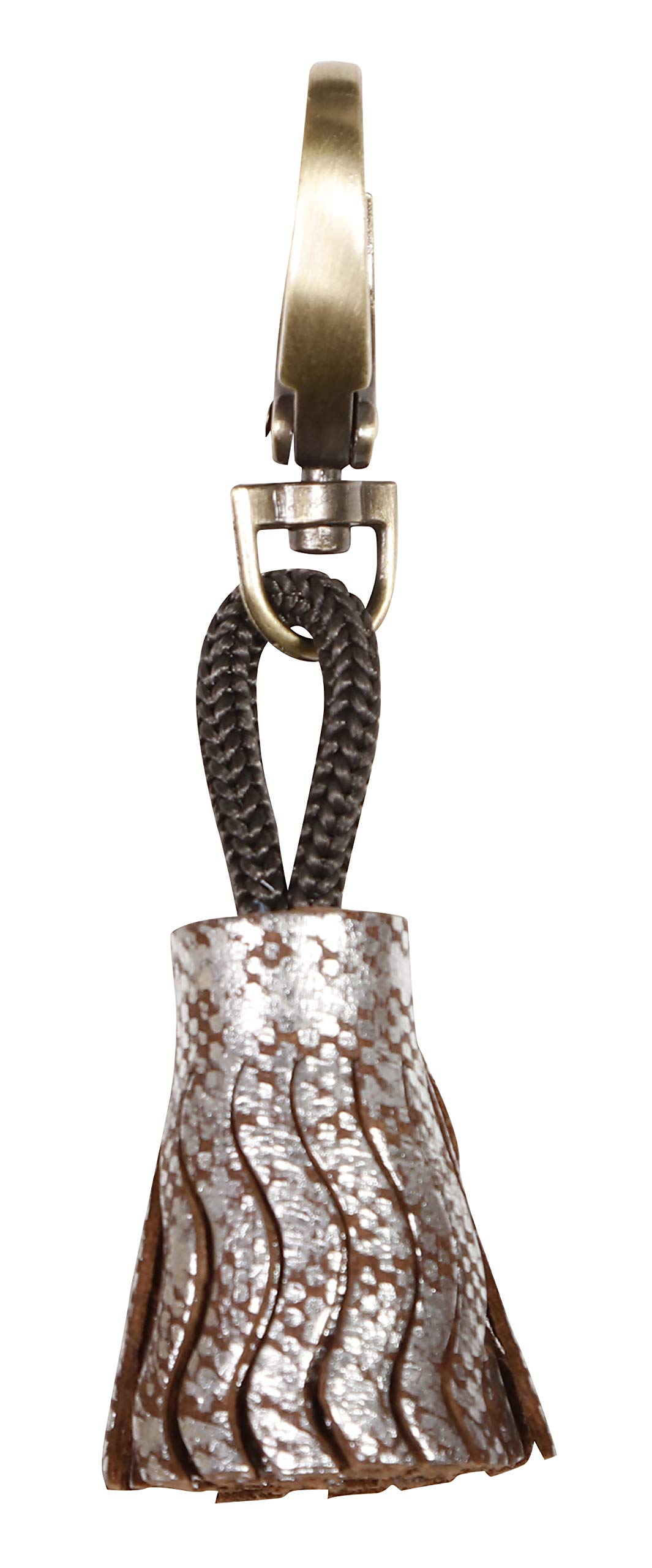 Clairefontaine 410065C - One Kleo-Pathra key ring - Dimensions: 4x2.5 cm - Made of genuine lambskin leather - Silver Colour - Multi-Functional - Practical