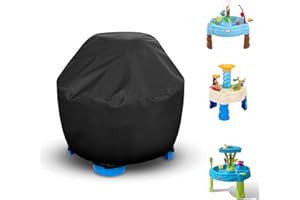 RAWEAO Kids Water Table Cover - Outdoor Kids Toy Cover for Little Tikes Showers Splash Tower Water Table, Round Cover Waterproof & Dustproof