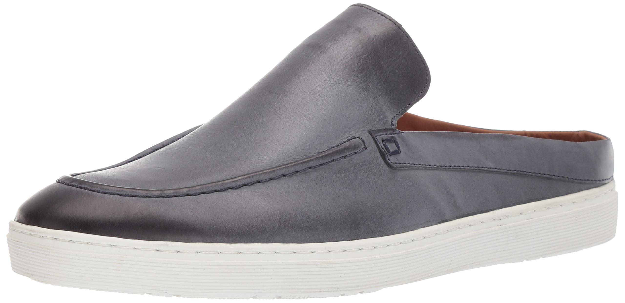 Mens Leather Made in Brazil Bit Buckle Slide Mule