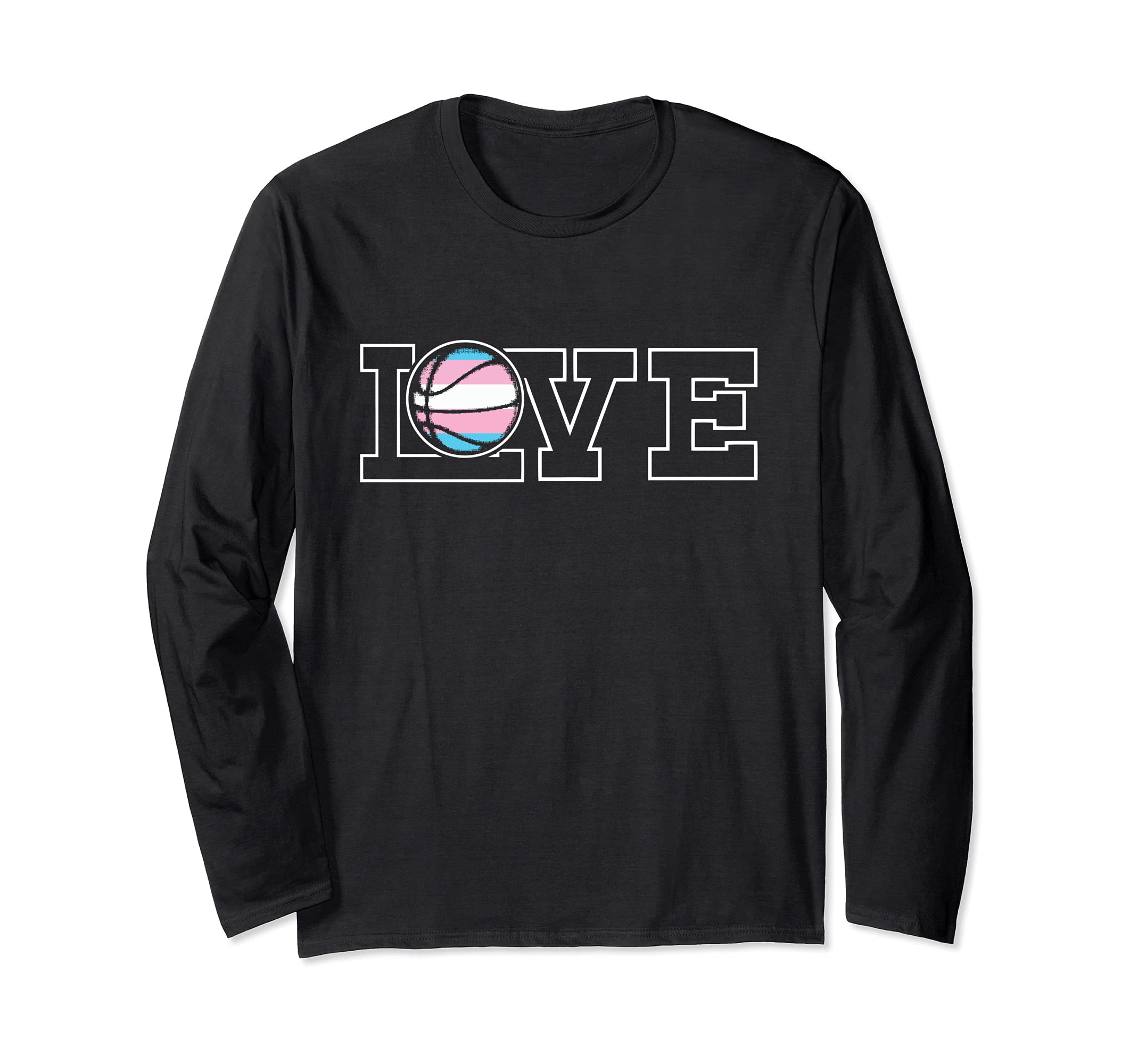 Love Basketball LGBT-Q Trans-gender Pride Sport Fan Ally Long Sleeve T-Shirt