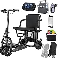 SCOOTER 折りたたみ式 黒 Green Transporter Cheeta Ninja All-Terrain Mobility Scooter 48V