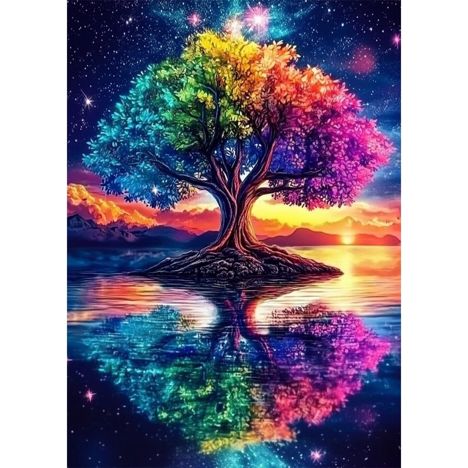AIRDEA Full Drill Tree of Life Diamond Art Kits Adults, 5D DIY Tree Diamond Painting Kit, Gem Arts and Crafts for Adults for Home Wall Decor 30x40 cm