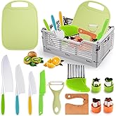 Toys for 3-8 Year Old Girls Boys, Exssary Toddler Knife Set 3 4 5 6 7 8 Girl Gifts Kids Safe Knives for Real Cooking Cutting