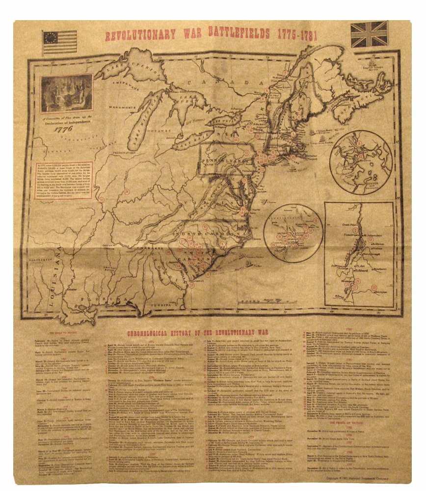 Revolutionary War Battlefield Map 1775 1781 Buy Online In Qatar At Qatar Desertcart Com Productid