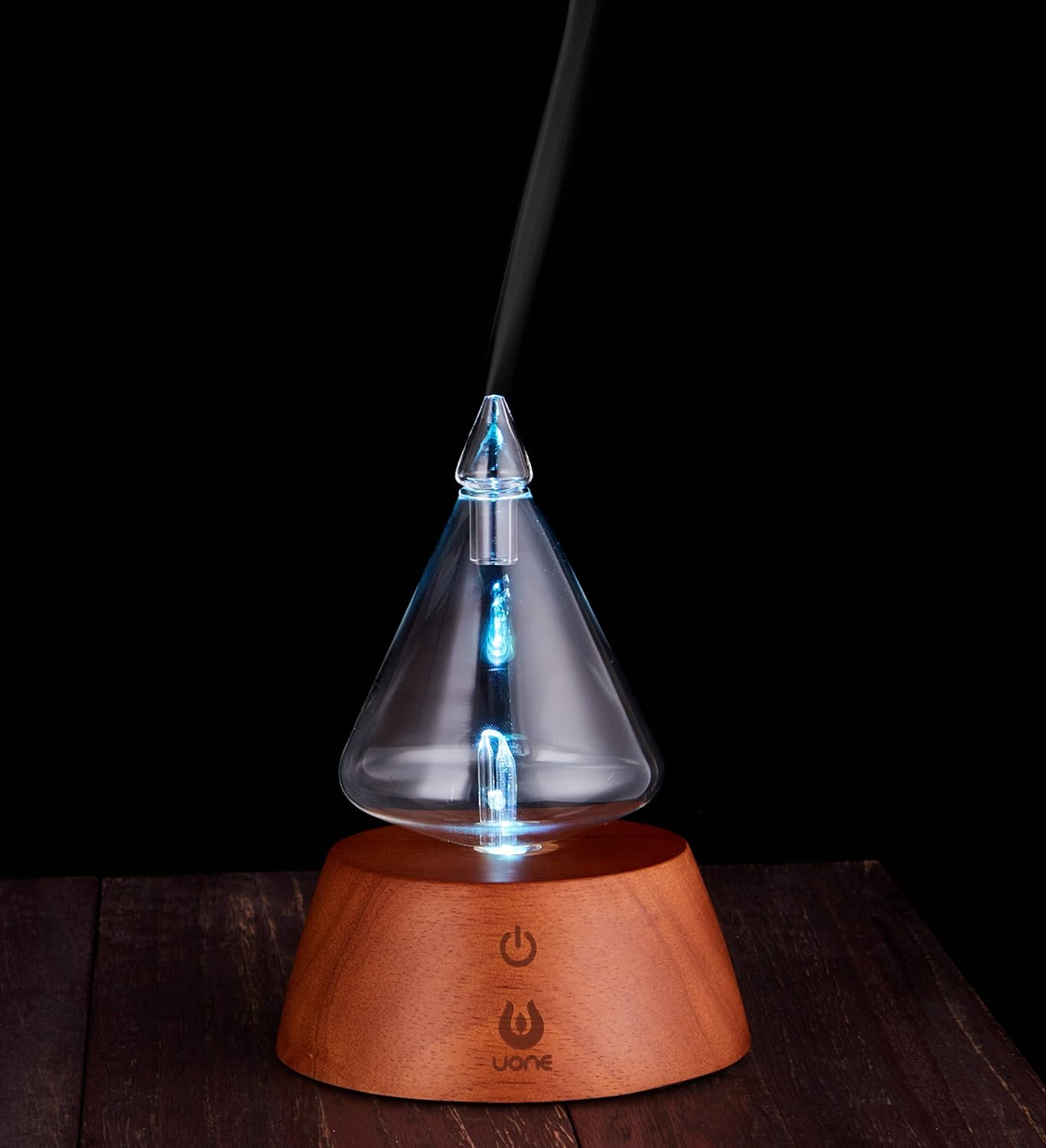 UONE Essential Oil Diffuser for Aroma Nebulizing, Waterless Aromatherapy Nebulizer - with Touch Button, Timer and 7 Color Changing LED lights, No Heat, No Water, No Plastic - Handmade Wood and Glass. : Beauty