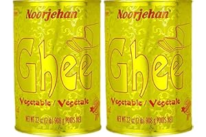 VALUBNDL: Noorjehan Vegetable Ghee – 2 Pack (908g Tins) – 4 lbs Total Bulk Supply – Vanaspati Ghee – Vegan & Plant-Based Clar