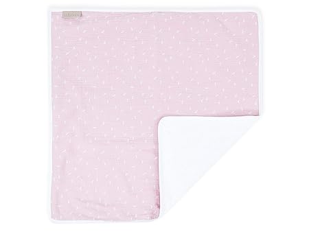 KraftKids Wickeltischunterlage Musselin rosa Pusteblumen, Windelmatte aus 100% Baumwolle, wasserundurchlässige Reise-Wickelun