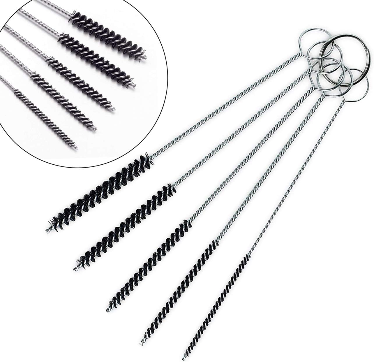 GIDIBII Carburetor Carbon Dirt Jet Remove Cleaner, 13 Cleaning Wires Set with 10 Cleaning Needles, 5 Nylon Brushes Tool Kit for Motorcycle ATV Moped Welder Carb Chainsaw Spray Guns Torch Tips: Automotive