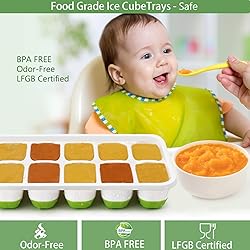 GEWTYOD Ice Cube Tray with Lid and Bin, 4 Pack