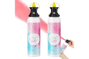 Workkeep Gender Reveal Fire Extinguisher Color Blasters: 2 Pcs Pink Blaster Only for Baby Girl with Pink Smoke, Confetti Power Cannon for Gender Reveal Party