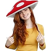 Mushroom Red Plush Hat for Festival Decor | Carnival Party | Halloween | Role Play | Stage Performance | Cosplay Show