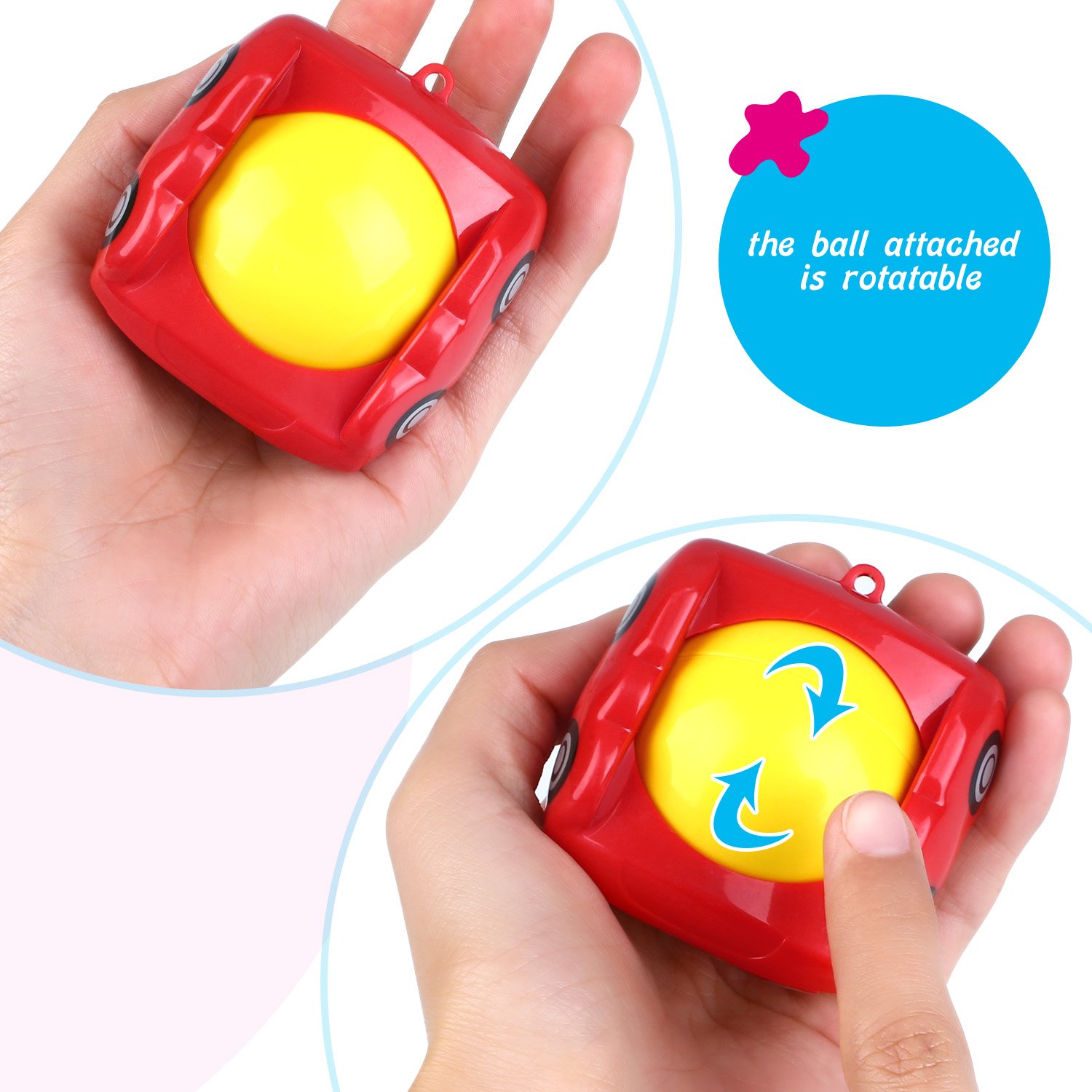 Peradix Children\'s Safe Water Toys 3 Pcs Floating Bath Toy, Fun Pool Game - Multi-coloured (Car)