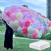 Kedixies 2 Pack Balloon Transport Bags – Extra Large 98.4 x 59 Inch Reusable Clear Plastic Storage Bags for Party Decorations, Balloon Delivery, and Event Supplies
