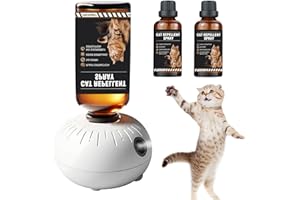 Tyrbsvlnar Cat Spray Deterrent System, Automatic Cat Deterrent Spray, Motion Activated Pet Deterrent Spray System for Cats Odorless Pet Deterrent, Friendly, Cat Repellent System with 3ft Sensor