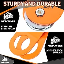 METOWARE Snatch Block Pulley,Heavy Duty 10 Ton