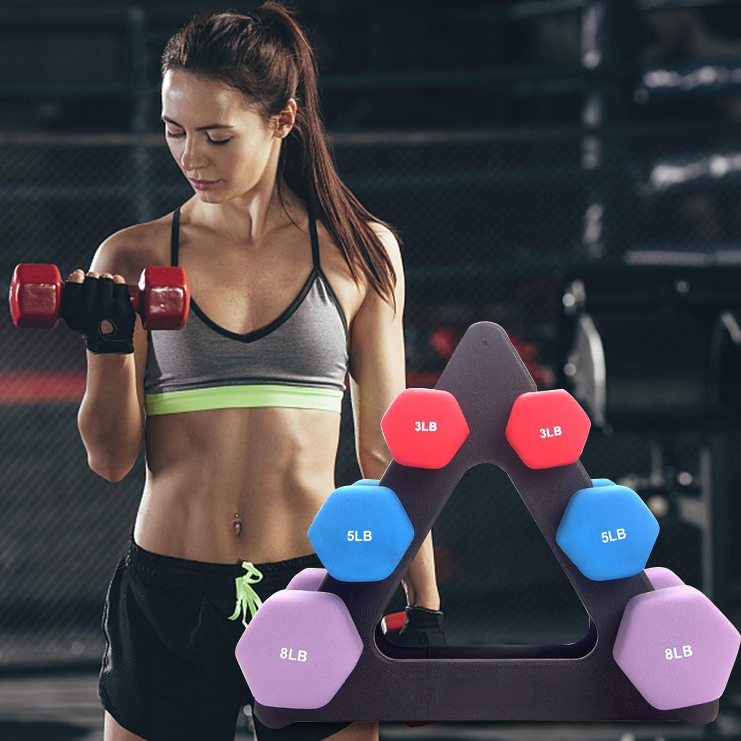 Intelligence Dumbbell Rack Stand, Weight Rack Weight Tree Rack, 3 Tiers Dumbbell Set with Rack Strength Training Weight Racks Hand Weight Rack for Home Gym Organization : Sports & Outdoors