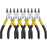 BOOSDEN 5" Wire Cutters, 5 Pack, Precision Cutting Pliers, Ultra Sharp Wire Snips Wire Clippers, Spring Loaded Flush Cutter, Diagonal Cutting Pliers for Jewelry Making Crafting, Wire Cutters Set
