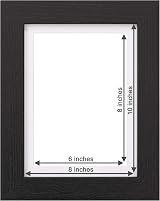 Fabian Clarke London 10x8 Picture Frame with 8x6 White Mount Black view 2
