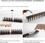OFFO Bird Spikes 6.67m Pigeon Deterrent Brown, 31.8cm Nails, Weatherproof PP view 6