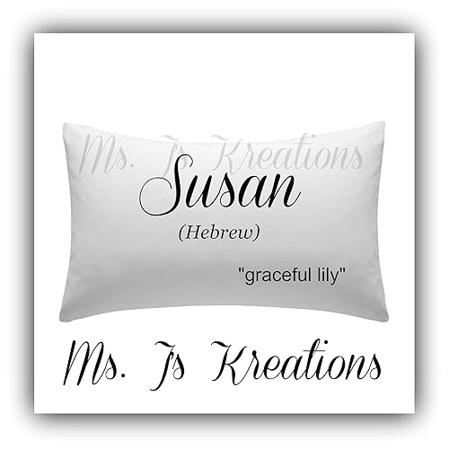 Amazon Com Personalized Name Meaning White Pillow Case With
