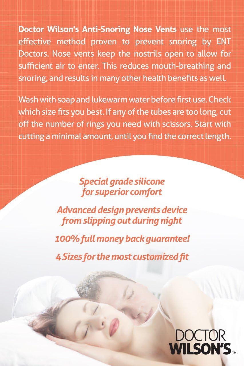 Doctor Wilson's(TM) Anti Snoring Nose Vents - Snoring Solution -The All Natural And Comfortable Snore Relief And Sleep Aid Device - Effectively Stop Snoring - Instant Anti Snore Remedy: Health & Personal Care