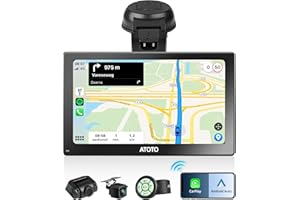 MYATOTO 7" Portable Carplay Screen for Car with Android Auto Wireless, Touchscreen Car Stereo with BT Wi-Fi, Multimedia Audio Player with GPS Tracking, MirrorLink