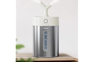 Feekaa Stainless Steel Humidifier Easy Clean, 4L/1Gal Cool Mist Humidifiers for Bedroom up to 500 sq ft, Dishwasher Safe Humi