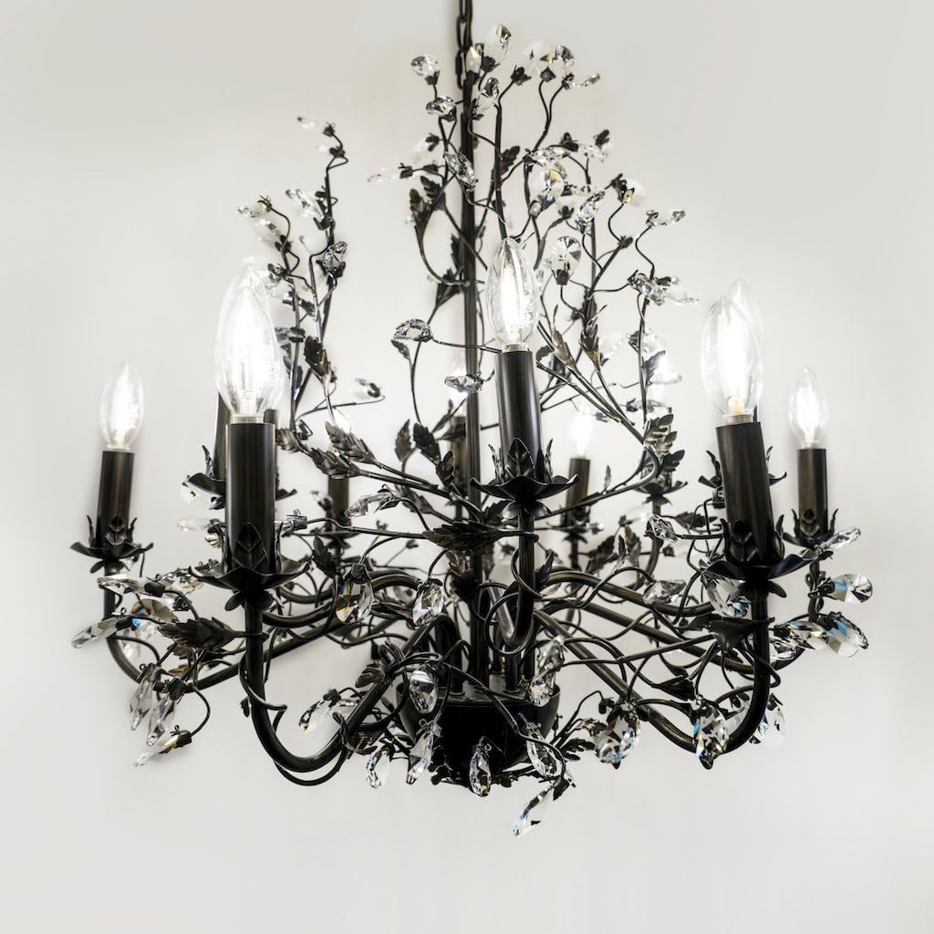 Family Room Chandelier Lighting Fixtures Modern Crystal Chandelier Crystal Pendant Goldenlipper 12 Light Candle Style Chandelier Dining Room Bedroom Ceiling Light For Living Room Candle Chandeliers