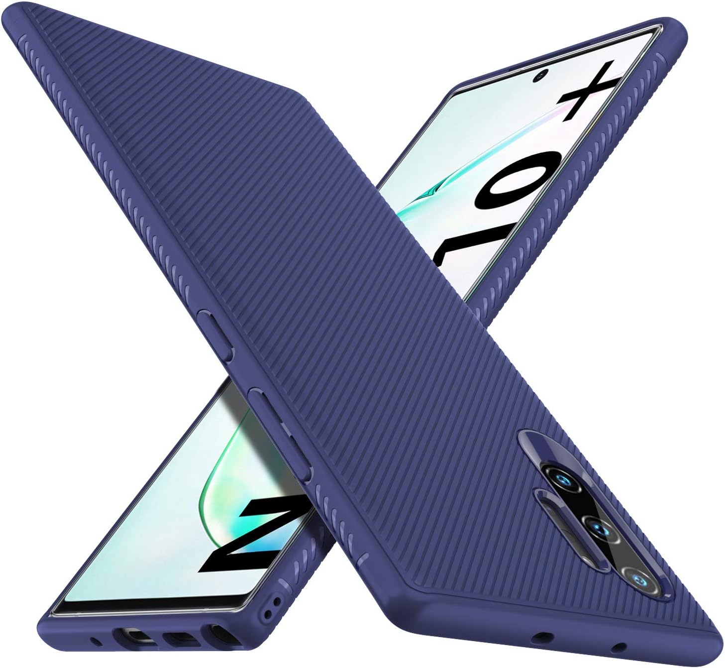 iBetter for Samsung Galaxy Note 10+ Case,for Samsung Galaxy Note 10 plus Case,Premium Soft Rubber Cover with Anti-Slip Ultra-Thin for Samsung Galaxy Note 10+ / Note 10 plus Smartphone.Blue