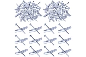 Swpeet Toggle Bolt and Wing Nut Kit for Hanging Heavy Items on Drywall (1/8 Inch - 30PCS)