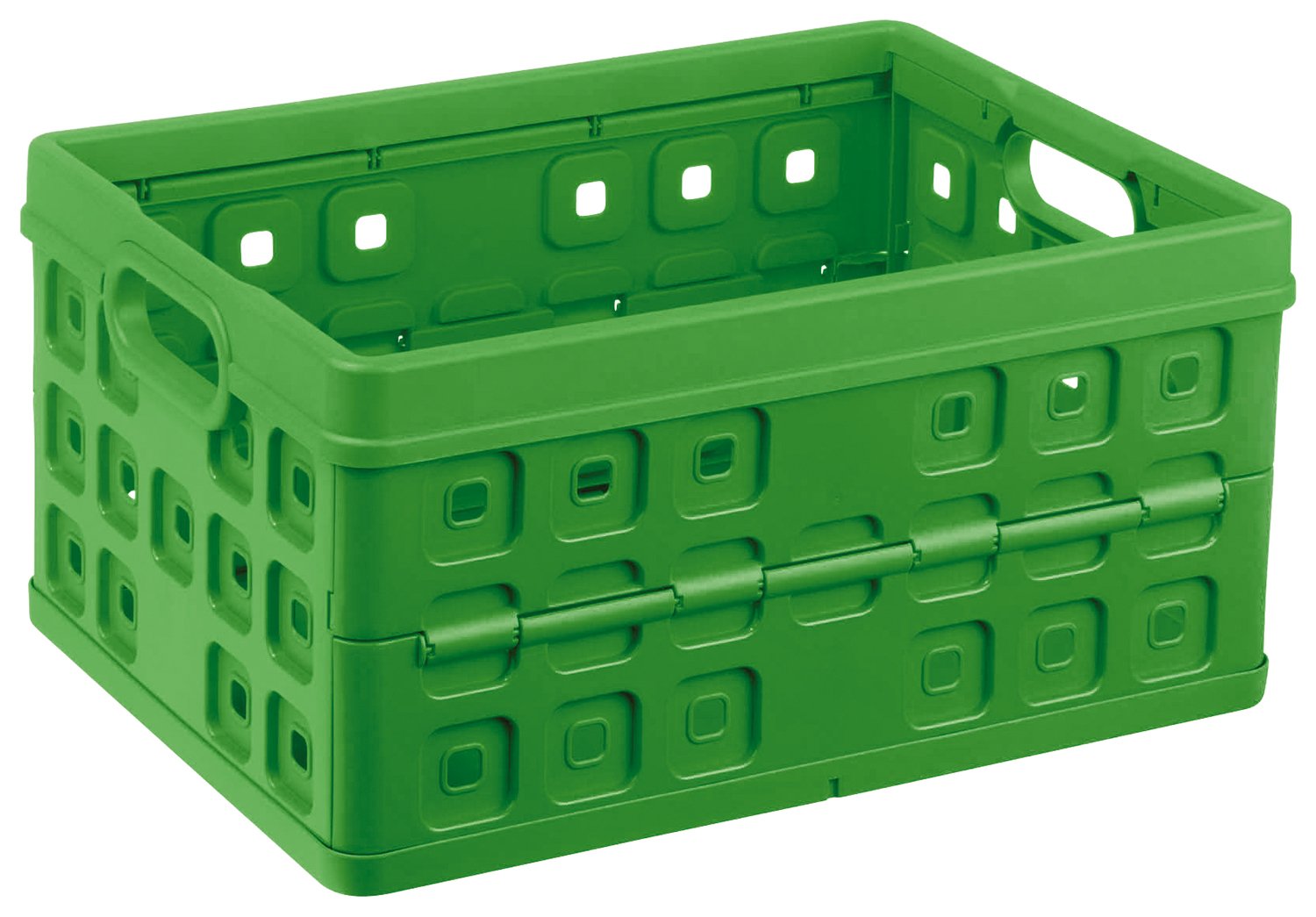 Sunware Square Folding Box 32 Litre Nature-Green colour