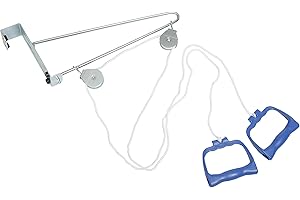 Essential Medical Supply Overdoor Exercise Pulley Set - Shoulder Physical Therapy Equipment for at-Home Workouts, Durable Door Attachment, Adjustable Resistance for Shoulder Strengthening