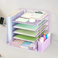 OUTIOE Desk Organizer with Drawer and Pen
