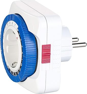 Revolt Stecker Mit Timer Zeitschaltuhr Mit 24 Stunden Timer Schaltung Alle 15 Minuten 3 680 W Mechanische Zeitschaltuhr Amazon De Beleuchtung