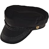 Broner Wool Blend Fisherman Cap Greek Sailor Hat Black